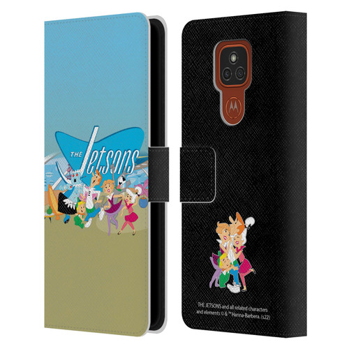 The Jetsons Graphics Group Leather Book Wallet Case Cover For Motorola Moto E7 Plus