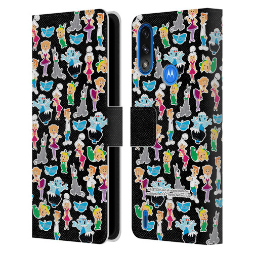 The Jetsons Graphics Pattern Leather Book Wallet Case Cover For Motorola Moto E7 Power / Moto E7i Power