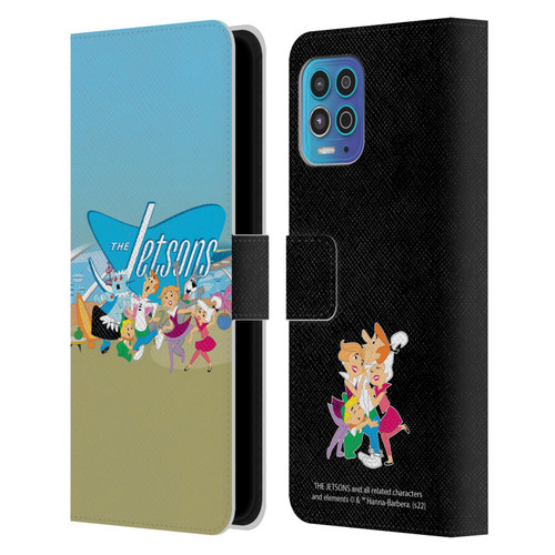 The Jetsons Graphics Group Leather Book Wallet Case Cover For Motorola Moto G100