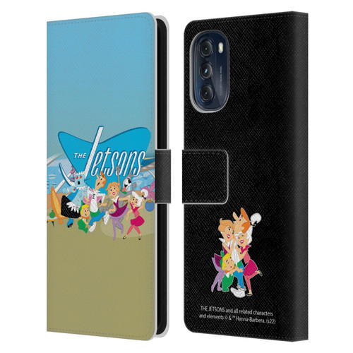 The Jetsons Graphics Group Leather Book Wallet Case Cover For Motorola Moto G (2022)