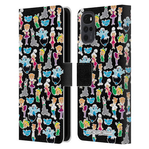 The Jetsons Graphics Pattern Leather Book Wallet Case Cover For Motorola Moto G22