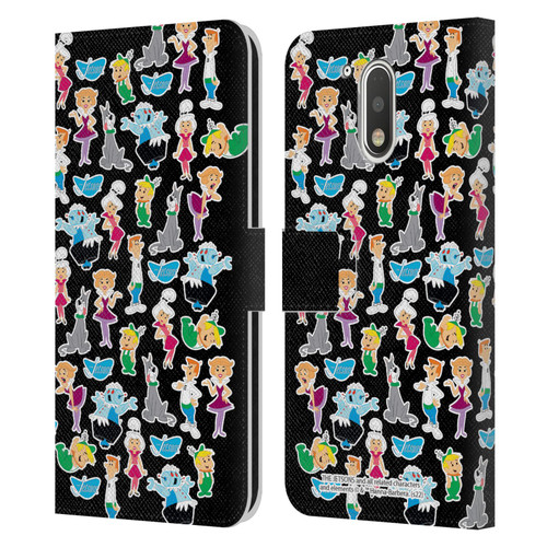The Jetsons Graphics Pattern Leather Book Wallet Case Cover For Motorola Moto G41