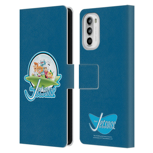 The Jetsons Graphics Logo Leather Book Wallet Case Cover For Motorola Moto G52