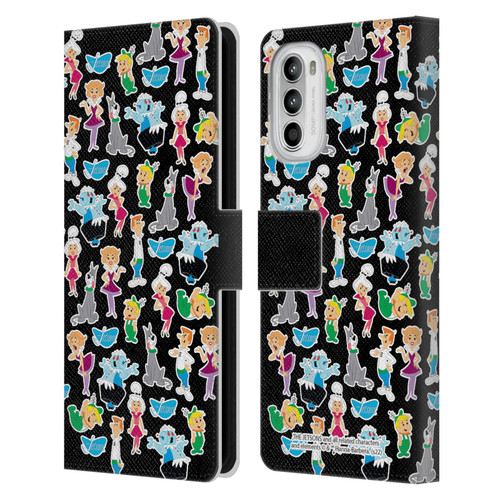 The Jetsons Graphics Pattern Leather Book Wallet Case Cover For Motorola Moto G52