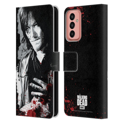 AMC The Walking Dead Gore Wounded Hand Leather Book Wallet Case Cover For Samsung Galaxy M13 (2022)