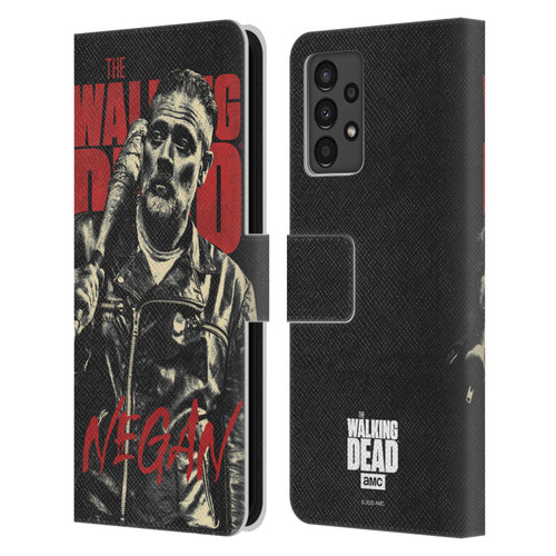 AMC The Walking Dead Season 10 Character Portraits Negan Leather Book Wallet Case Cover For Samsung Galaxy A13 (2022)