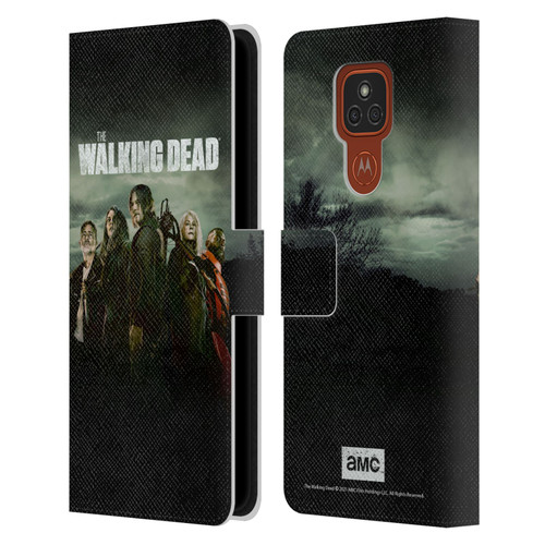 AMC The Walking Dead Season 11 Key Art Poster Leather Book Wallet Case Cover For Motorola Moto E7 Plus