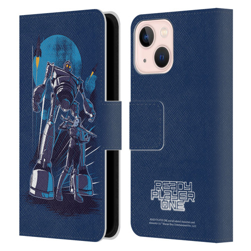 Ready Player One Graphics Iron Giant Leather Book Wallet Case Cover For Apple iPhone 13 Mini