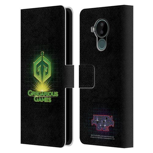 Ready Player One Graphics Logo Leather Book Wallet Case Cover For Nokia C30