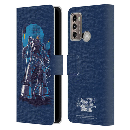 Ready Player One Graphics Iron Giant Leather Book Wallet Case Cover For Motorola Moto G60 / Moto G40 Fusion