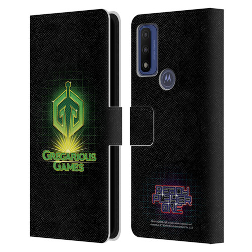 Ready Player One Graphics Logo Leather Book Wallet Case Cover For Motorola G Pure