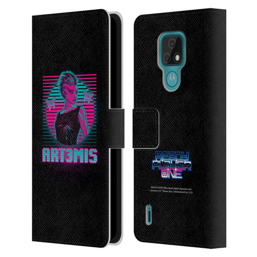 Ready Player One Graphics Character Art Leather Book Wallet Case Cover For Motorola Moto E7