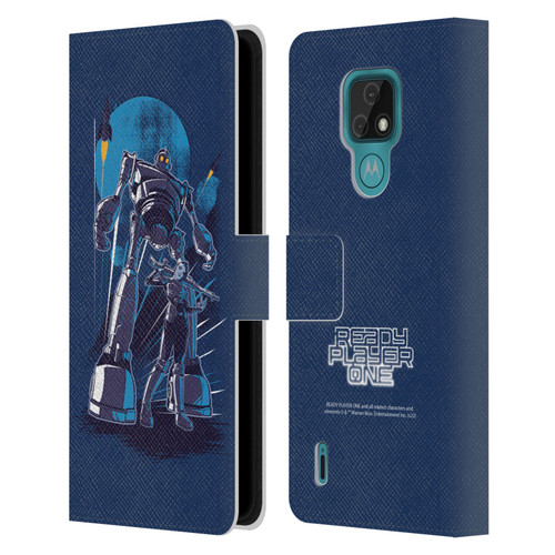 Ready Player One Graphics Iron Giant Leather Book Wallet Case Cover For Motorola Moto E7