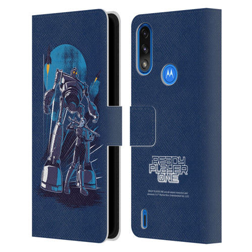 Ready Player One Graphics Iron Giant Leather Book Wallet Case Cover For Motorola Moto E7 Power / Moto E7i Power