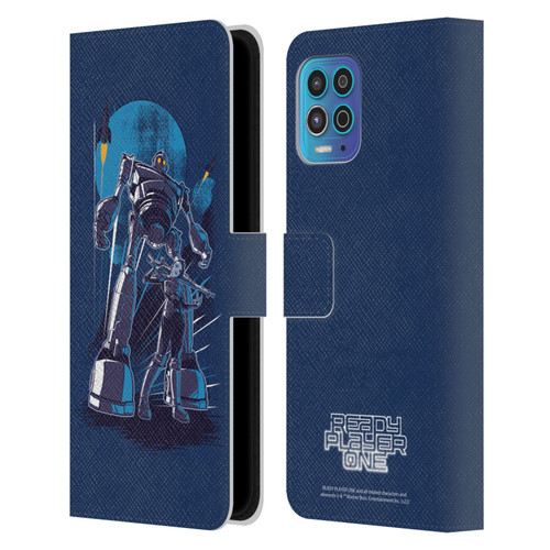 Ready Player One Graphics Iron Giant Leather Book Wallet Case Cover For Motorola Moto G100