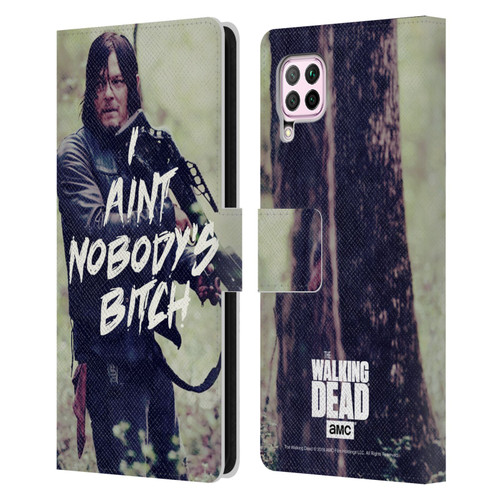 AMC The Walking Dead Typography Daryl Leather Book Wallet Case Cover For Huawei Nova 6 SE / P40 Lite