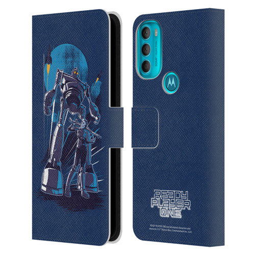 Ready Player One Graphics Iron Giant Leather Book Wallet Case Cover For Motorola Moto G71 5G