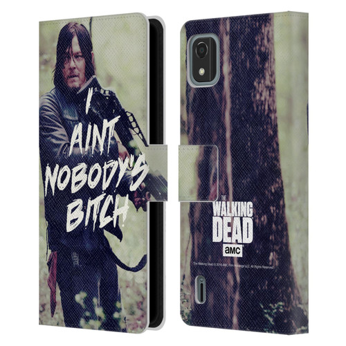 AMC The Walking Dead Typography Daryl Leather Book Wallet Case Cover For Nokia C2 2nd Edition