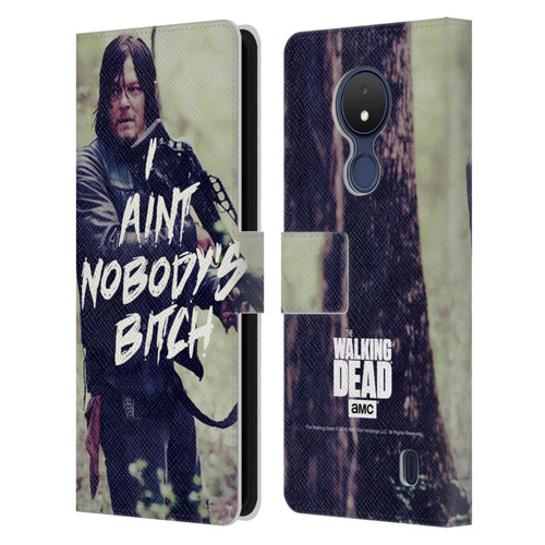AMC The Walking Dead Typography Daryl Leather Book Wallet Case Cover For Nokia C21