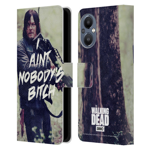 AMC The Walking Dead Typography Daryl Leather Book Wallet Case Cover For OnePlus Nord N20 5G