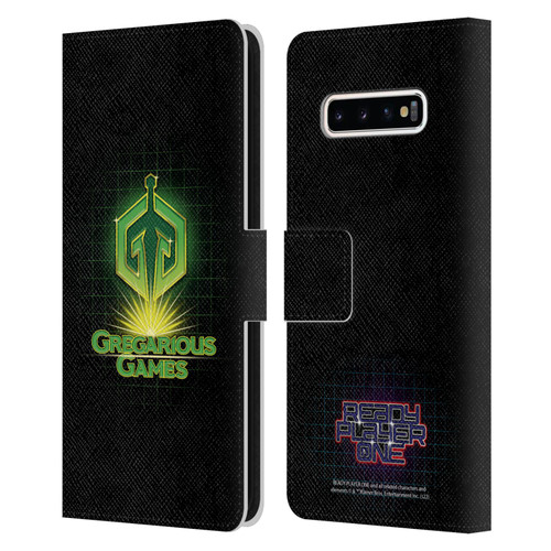 Ready Player One Graphics Logo Leather Book Wallet Case Cover For Samsung Galaxy S10+ / S10 Plus