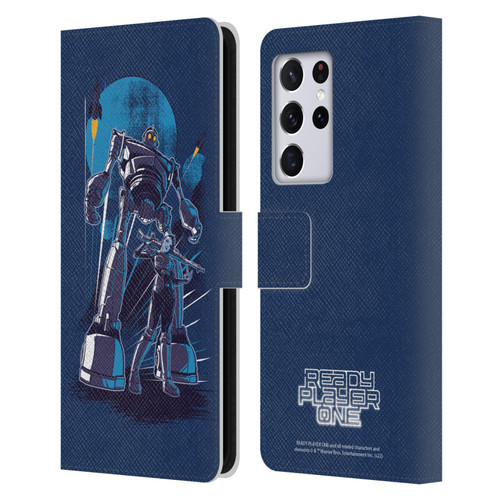 Ready Player One Graphics Iron Giant Leather Book Wallet Case Cover For Samsung Galaxy S21 Ultra 5G