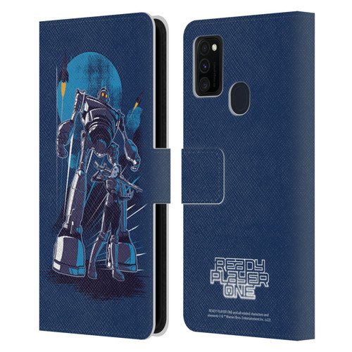 Ready Player One Graphics Iron Giant Leather Book Wallet Case Cover For Samsung Galaxy M30s (2019)/M21 (2020)