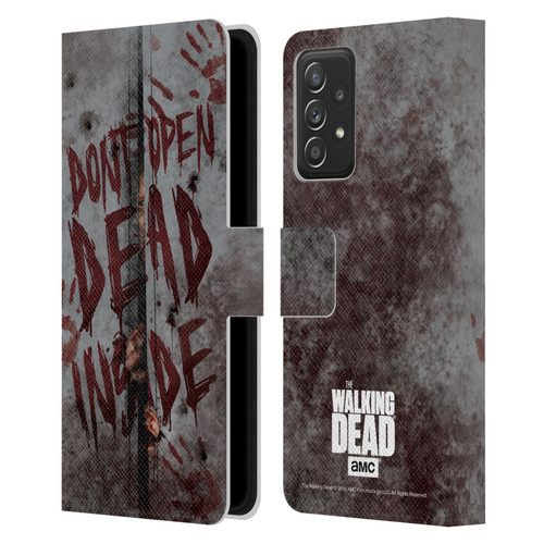 AMC The Walking Dead Typography Dead Inside Leather Book Wallet Case Cover For Samsung Galaxy A53 5G (2022)