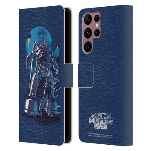 Ready Player One Graphics Iron Giant Leather Book Wallet Case Cover For Samsung Galaxy S22 Ultra 5G