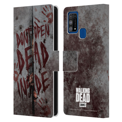 AMC The Walking Dead Typography Dead Inside Leather Book Wallet Case Cover For Samsung Galaxy M31 (2020)