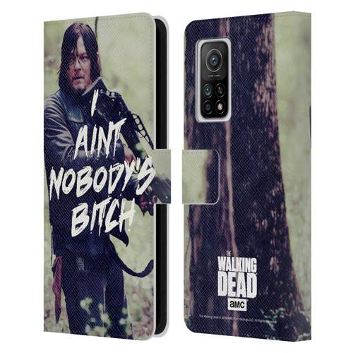 AMC The Walking Dead Typography Daryl Leather Book Wallet Case Cover For Xiaomi Mi 10T 5G