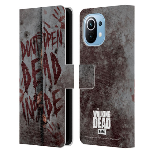 AMC The Walking Dead Typography Dead Inside Leather Book Wallet Case Cover For Xiaomi Mi 11