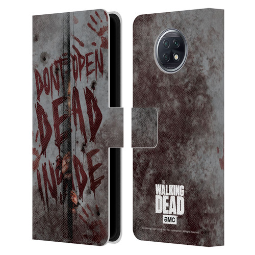AMC The Walking Dead Typography Dead Inside Leather Book Wallet Case Cover For Xiaomi Redmi Note 9T 5G