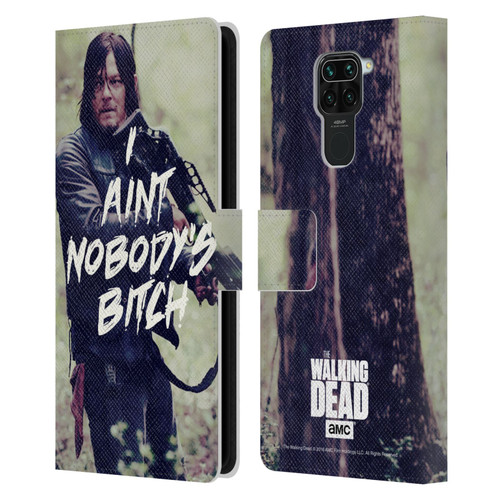 AMC The Walking Dead Typography Daryl Leather Book Wallet Case Cover For Xiaomi Redmi Note 9 / Redmi 10X 4G