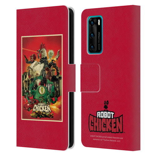 Robot Chicken Graphics Poster Leather Book Wallet Case Cover For Huawei P40 5G
