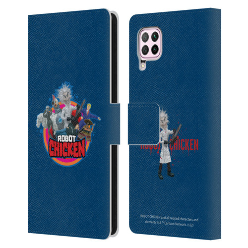 Robot Chicken Graphics Characters Leather Book Wallet Case Cover For Huawei Nova 6 SE / P40 Lite