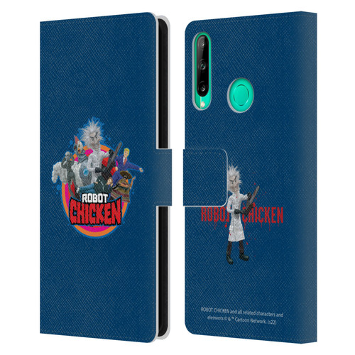 Robot Chicken Graphics Characters Leather Book Wallet Case Cover For Huawei P40 lite E