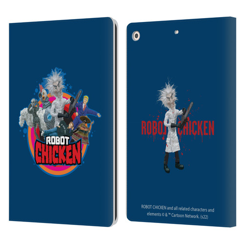 Robot Chicken Graphics Characters Leather Book Wallet Case Cover For Apple iPad 10.2 2019/2020/2021