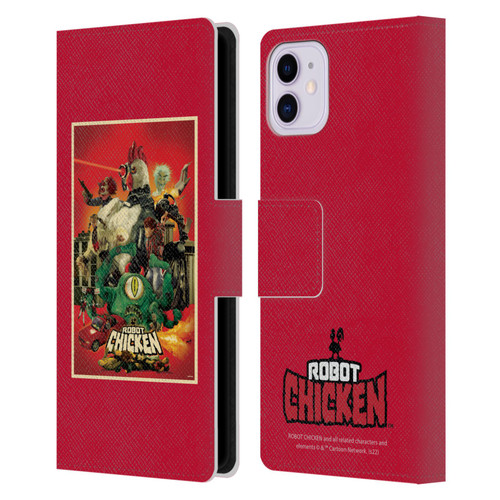 Robot Chicken Graphics Poster Leather Book Wallet Case Cover For Apple iPhone 11