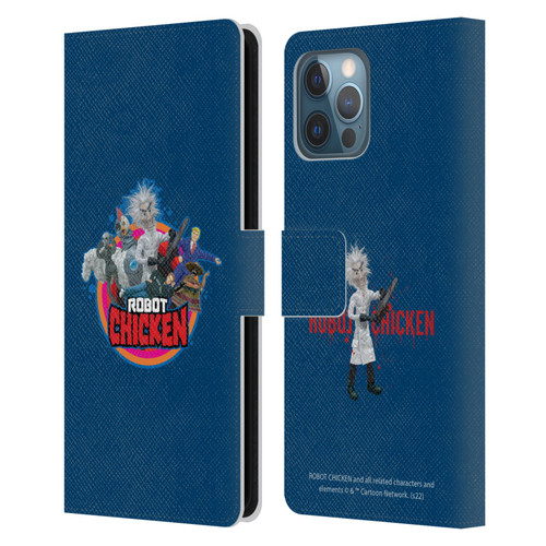 Robot Chicken Graphics Characters Leather Book Wallet Case Cover For Apple iPhone 12 Pro Max