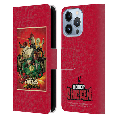 Robot Chicken Graphics Poster Leather Book Wallet Case Cover For Apple iPhone 13 Pro