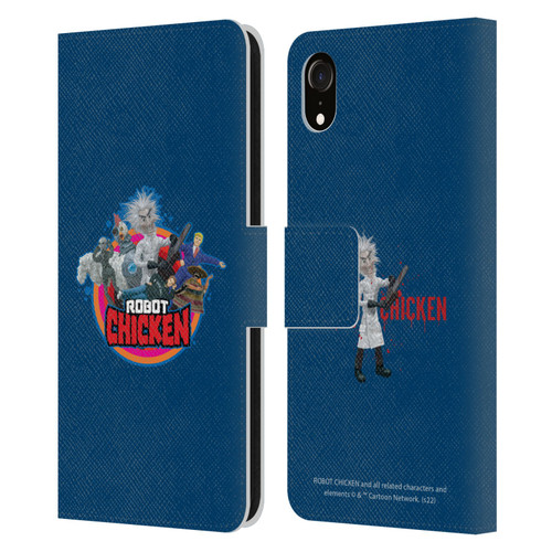 Robot Chicken Graphics Characters Leather Book Wallet Case Cover For Apple iPhone XR