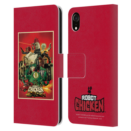 Robot Chicken Graphics Poster Leather Book Wallet Case Cover For Apple iPhone XR