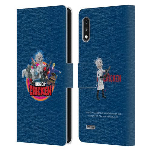 Robot Chicken Graphics Characters Leather Book Wallet Case Cover For LG K22