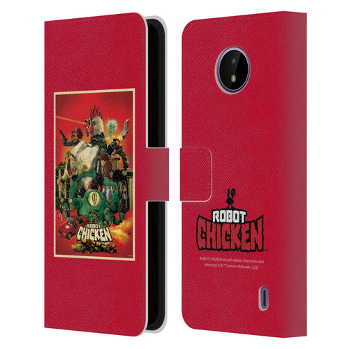 Robot Chicken Graphics Poster Leather Book Wallet Case Cover For Nokia C10 / C20
