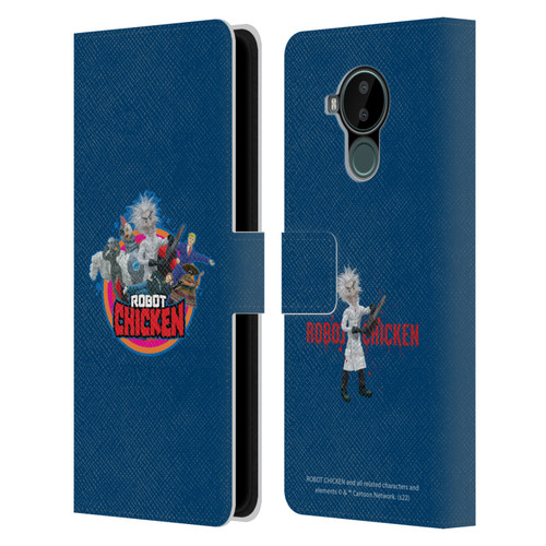Robot Chicken Graphics Characters Leather Book Wallet Case Cover For Nokia C30