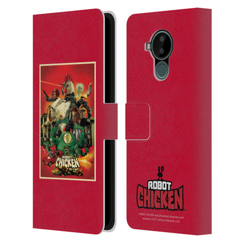 Robot Chicken Graphics Poster Leather Book Wallet Case Cover For Nokia C30
