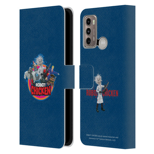 Robot Chicken Graphics Characters Leather Book Wallet Case Cover For Motorola Moto G60 / Moto G40 Fusion