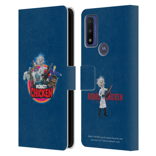 Robot Chicken Graphics Characters Leather Book Wallet Case Cover For Motorola G Pure