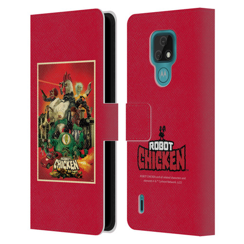 Robot Chicken Graphics Poster Leather Book Wallet Case Cover For Motorola Moto E7